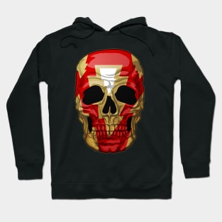 Skull Lightning Bolt Red Hoodie